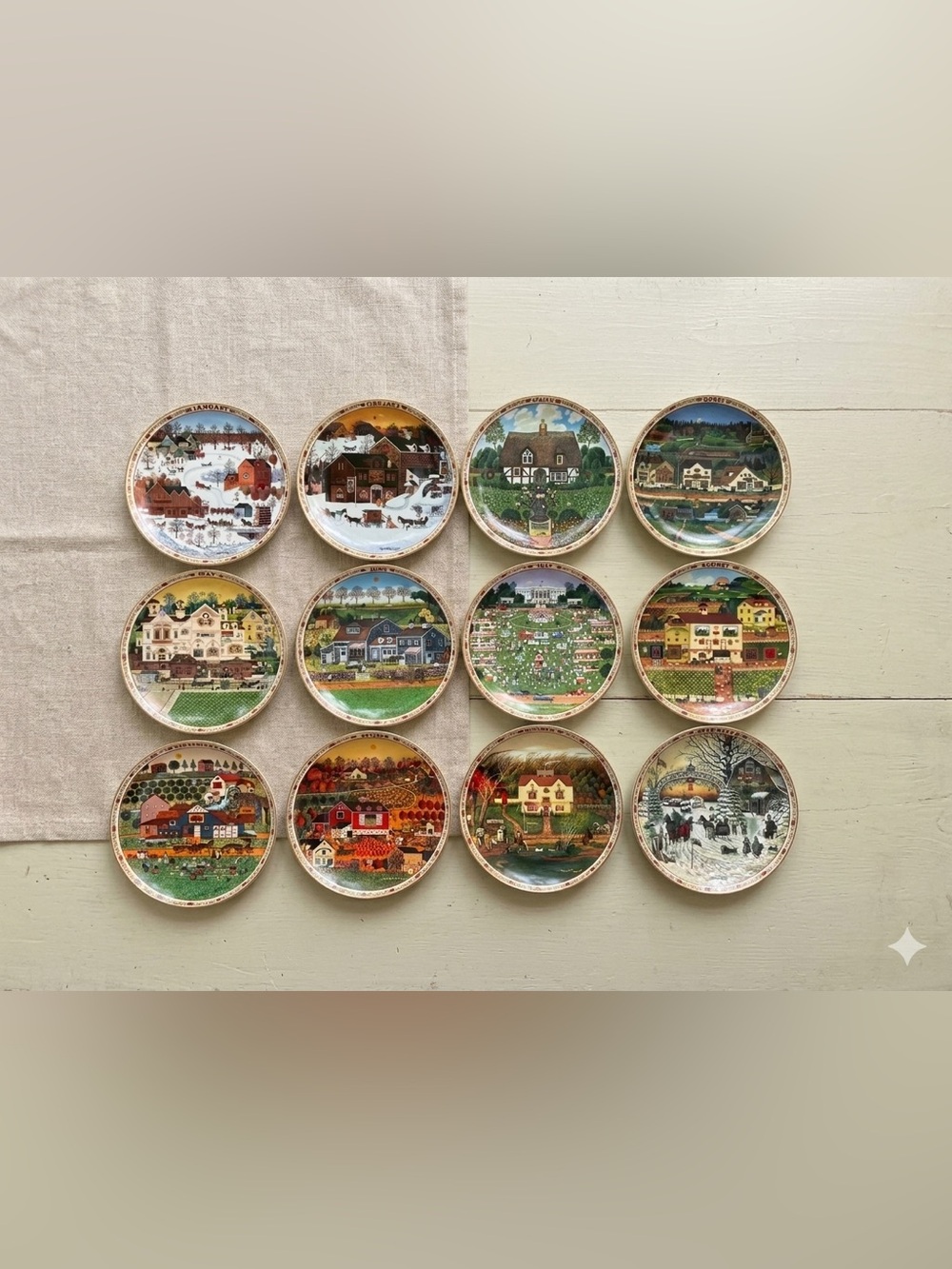 Vintage 1999 Charles Wysocki Days To Remember Calendar Plates